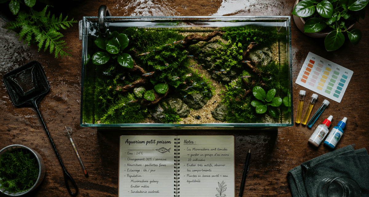 Aquarium petit poisson nano-aquarium miniature avec poissons