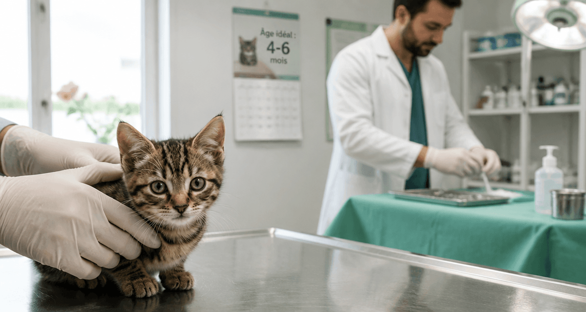 a quel age castrer un chat jeune chat chez le veterinaire