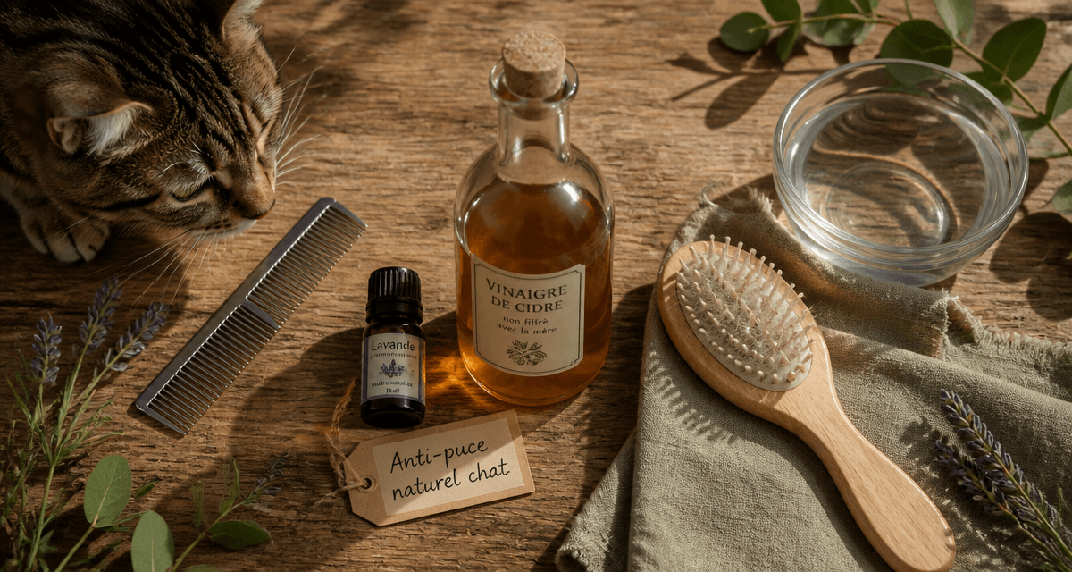 anti puce huile essentielle chat objets naturels