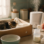 chaton non sevré nourri au biberon
