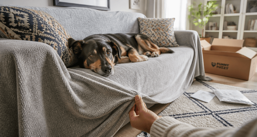 funnyfuzzy avis housse canapé chien