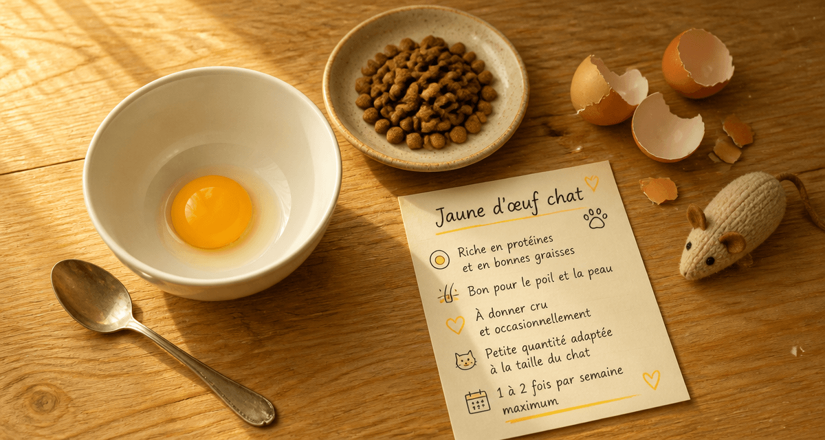 jaune d oeuf chat bol croquettes cuisine