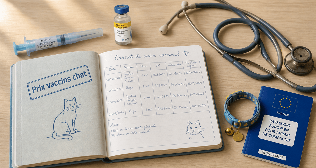 prix vaccins chat carnet et seringue