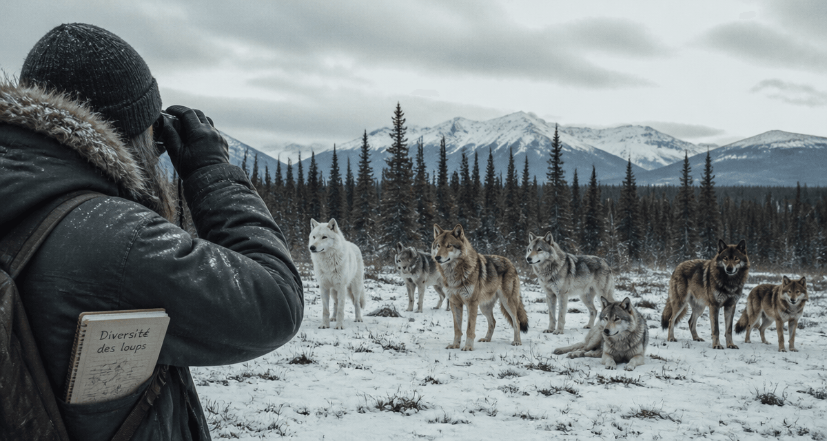 races de loup meute biologiste clairière