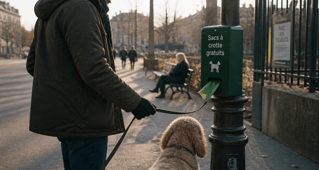 distributeur sac à crotte gratuit en ville