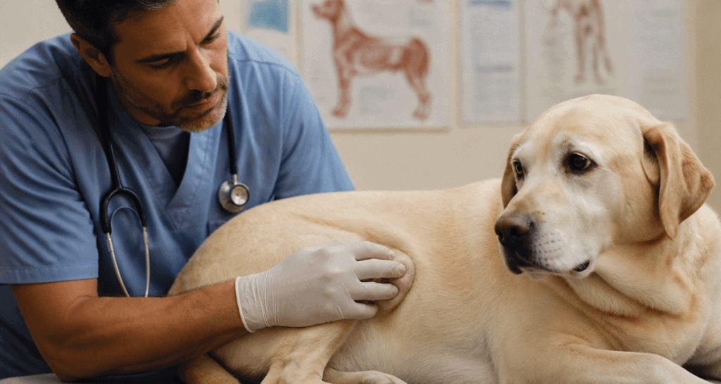 tumeur chez le chien photos vétérinaire masse flanc