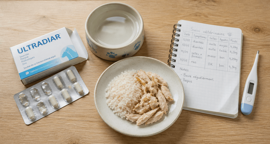 ultradiar agit en combien de temps, gélules, gamelle, carnet, thermomètre