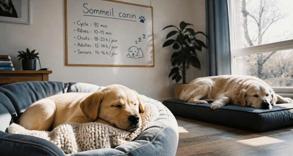 un chien dort combien d'heures par jour labrador jeune et âgé