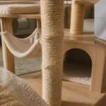 Arbre à chat Feandrea avec sisal et plateforme, salon moderne