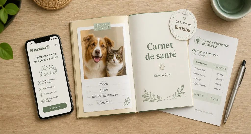code promo barkibu sur bureau avec application assurance animaux