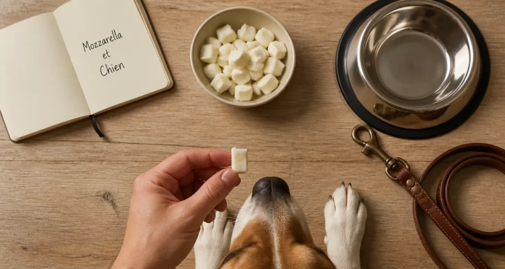 mozzarella chien bol gamelle main beagle