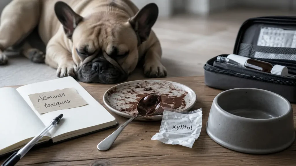Aliment interdit bouledogue français : xylitol et chocolat, ail, oignon