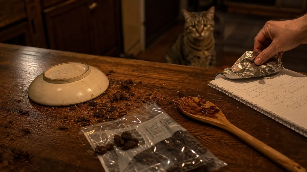 Aliments toxiques pour les chats : chocolat, raisin, ail et oignon dangereux