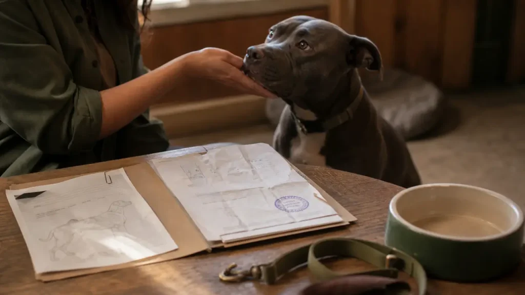 Adopter un staffie : dossiers LOF et visite vétérinaire
