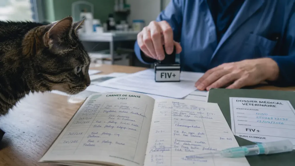 Assurance chat FIV : documents vétérinaires et certificat FIV+