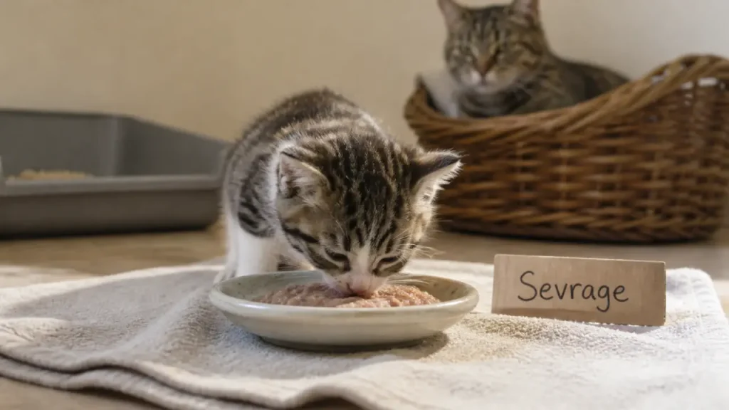 Sevrage du chaton : 3 à 8 semaines, alimentation adaptée et erreurs à éviter