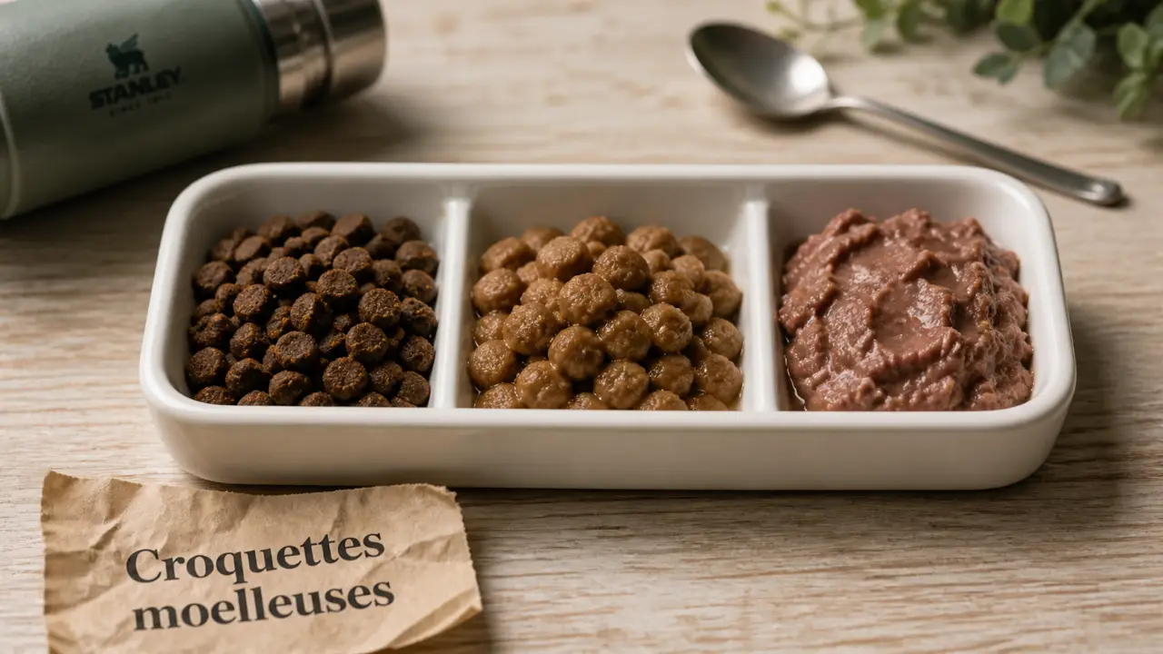 Croquettes moelleuses chien : croquettes moelleuses et tendres en gamelle