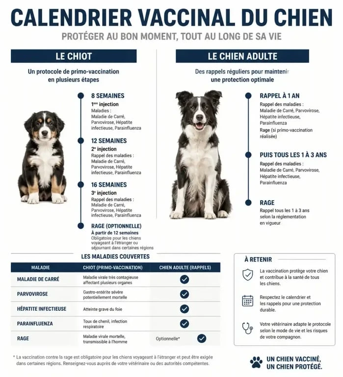 Calendrier pour vacciner un chien : étapes clés pour chiots et adultes