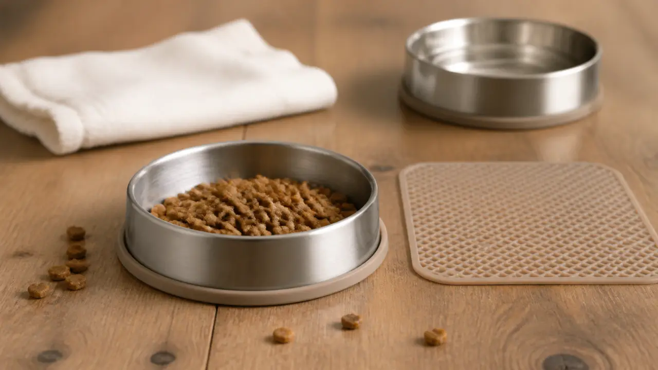 Gamelles chaton : gamelle inox basse antidérapante