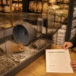 Hamster animalerie en cage, budget et installation