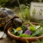 Nourriture des tortues terrestres : feuilles et calcium pour tortue d’Hermann