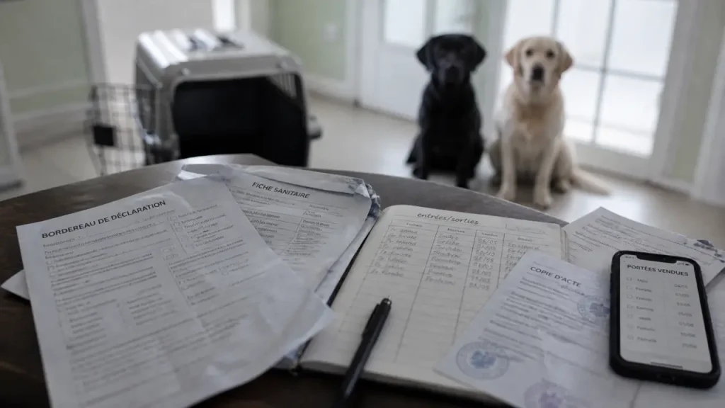 Réglementation élevage canin moins de 10 chiens : documents, registre et chiot vendu