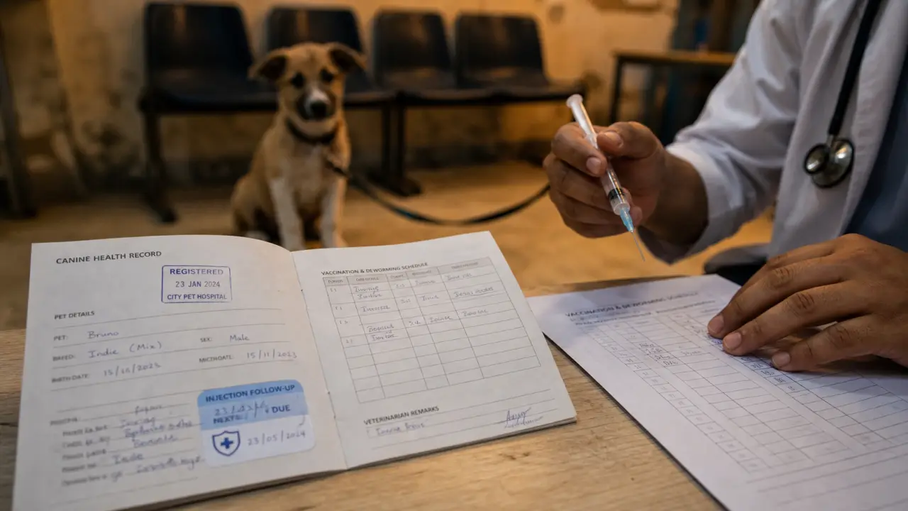 Vacciner un chien : carnet de santé et injection vétérinaire