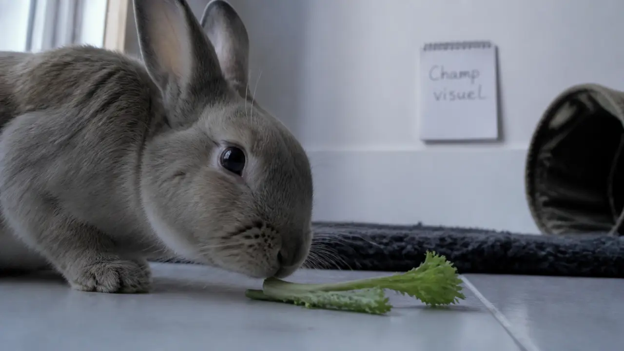 Vision lapin : champ visuel bleu-vert, angle mort