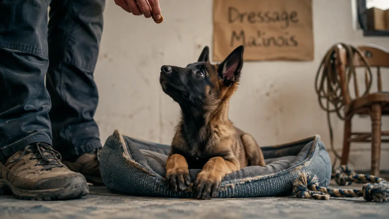 Dresser un malinois : chiot Malinois en dressage dès 8 semaines