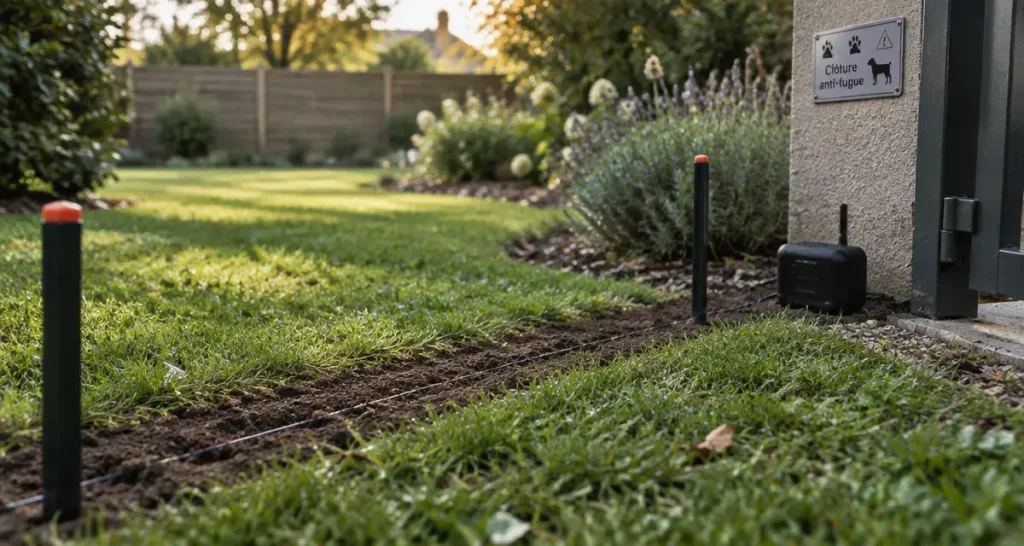 Clôture anti-fugue pour chien : sécuriser le jardin sans remplacer l’éducation