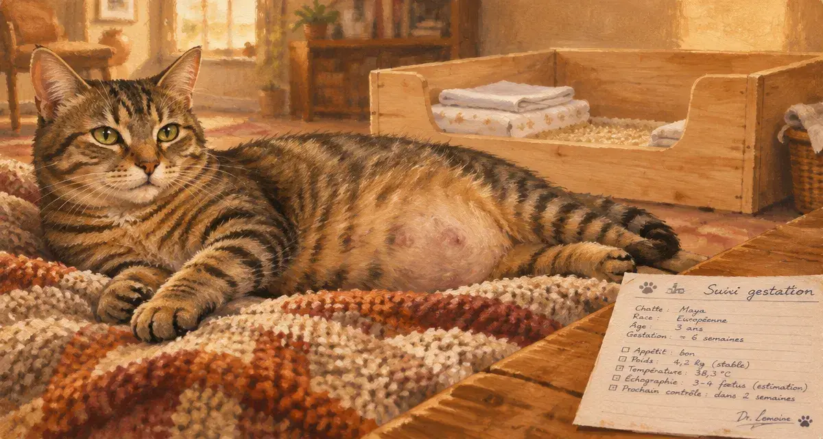 Comment savoir si mon chat est enceinte : ventre et mamelles avant la mise bas