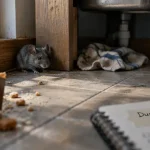 Durée de vie souris : petite souris près de l’évier, cuisine domestique