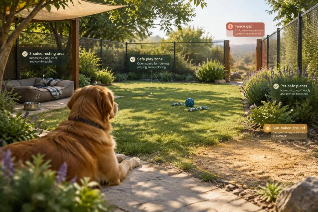 Jardin sécurisé pour chien : la clôture qui échoue (et ce qui marche vraiment)