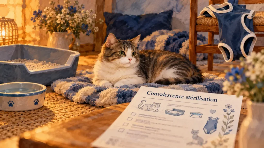 Stérilisation du chat femelle : 10 à 14 jours de convalescence, même si elle rejoue déjà